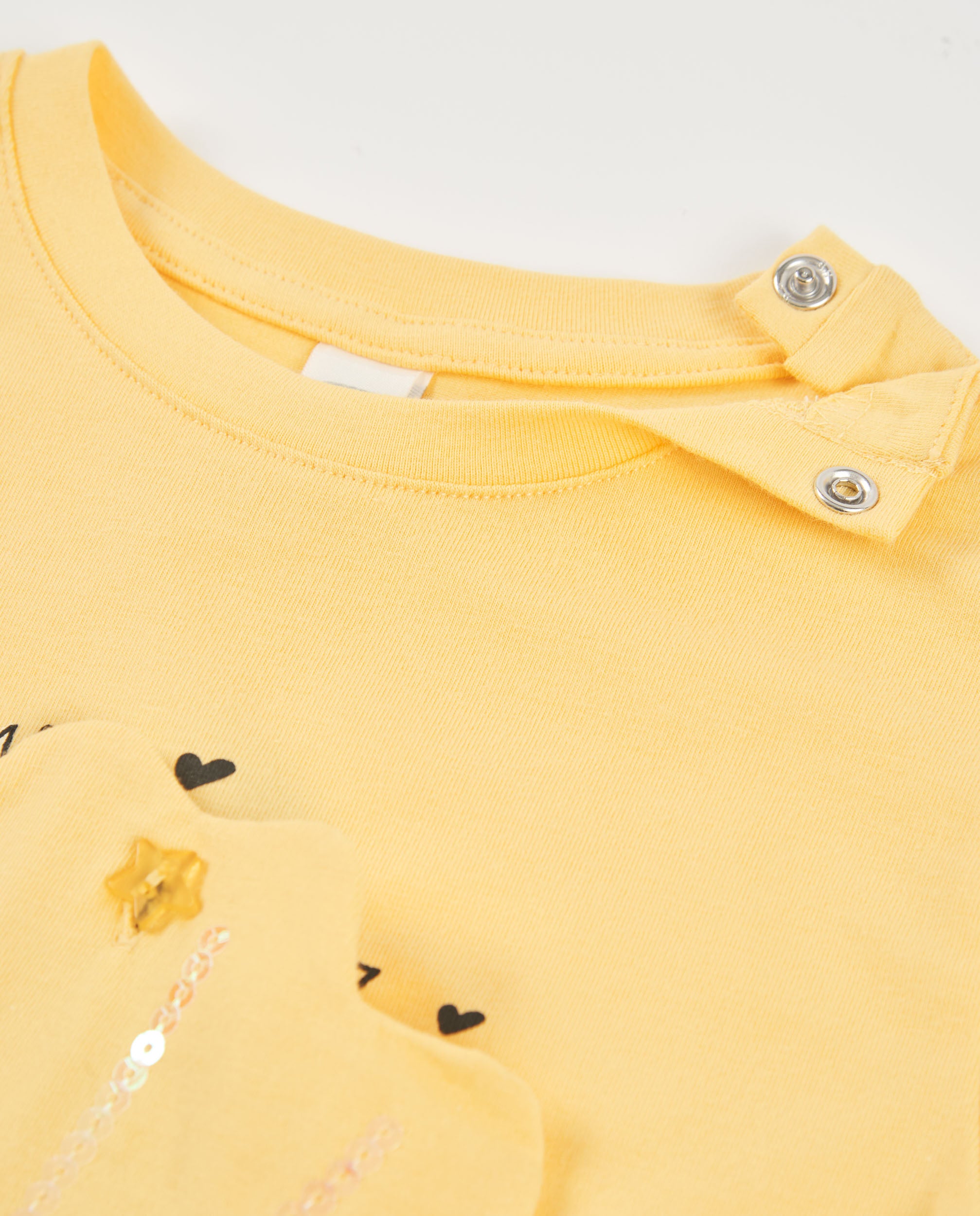 TucTuc Magliette t-shirt bimba jersey gialla conchiglia