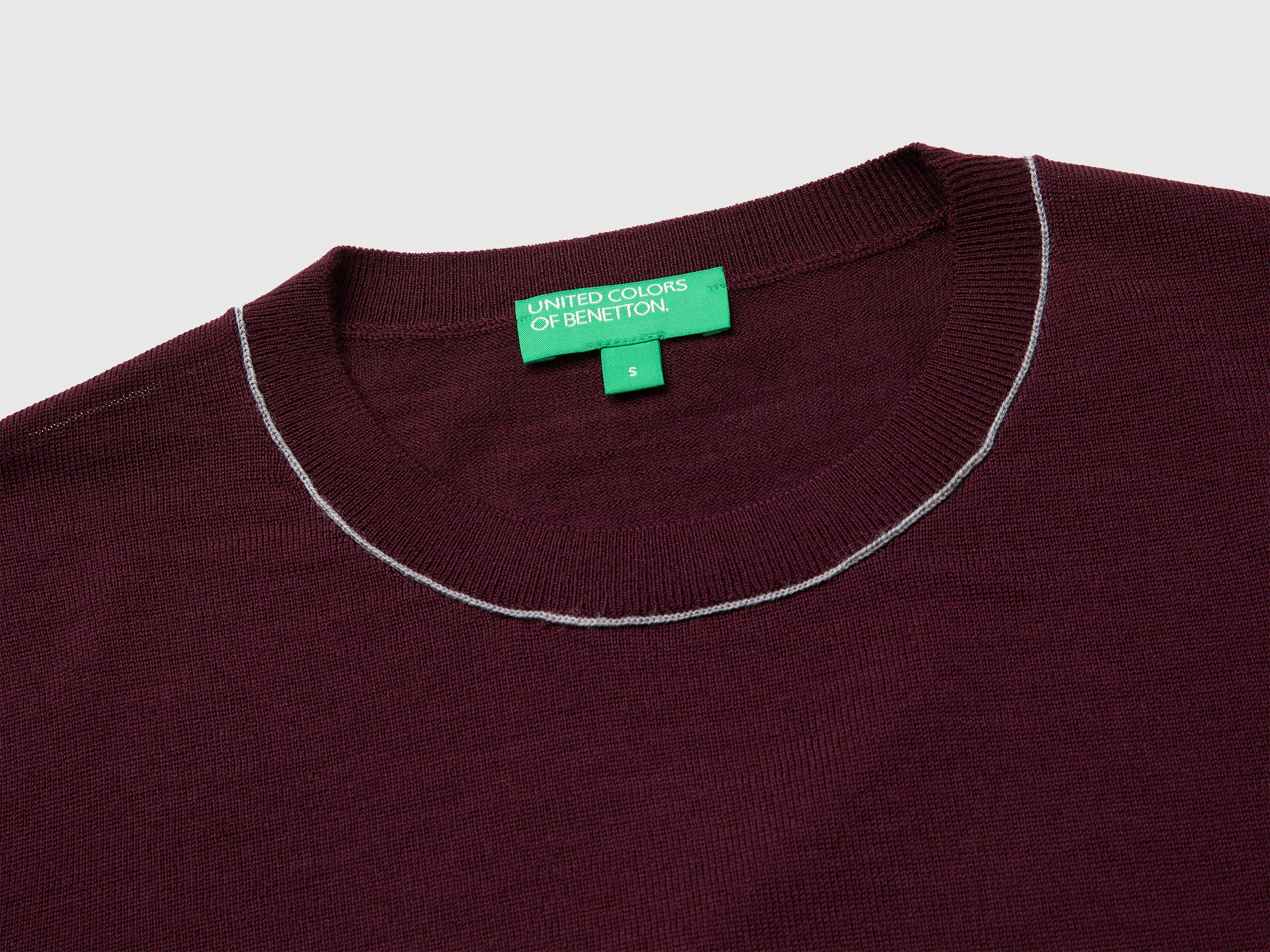 United Colors of Benetton maglione lana merino manica corta