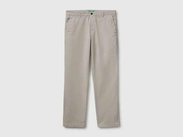 United Colors of Benetton Trousers Chino Dritti Cotone Elasticizzato
