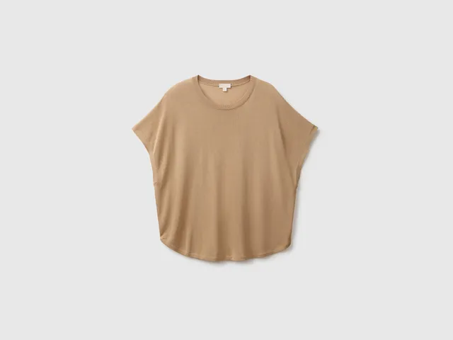 United Colors of Benetton Maglione Smanicato Viscosa Bambù Leggero