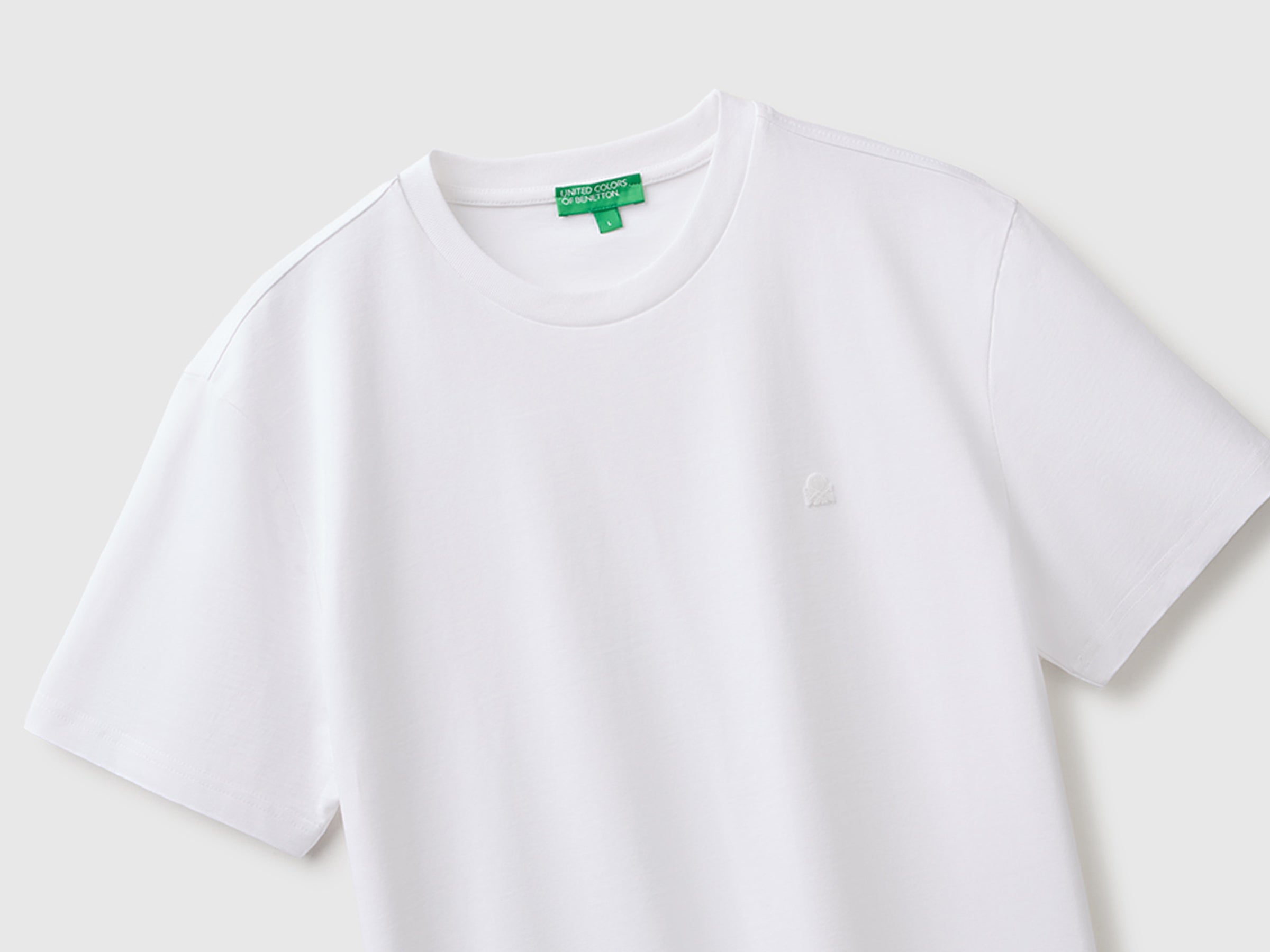 Benetton T-shirt Cotone Biologico Maglietta XS Maniche Corte