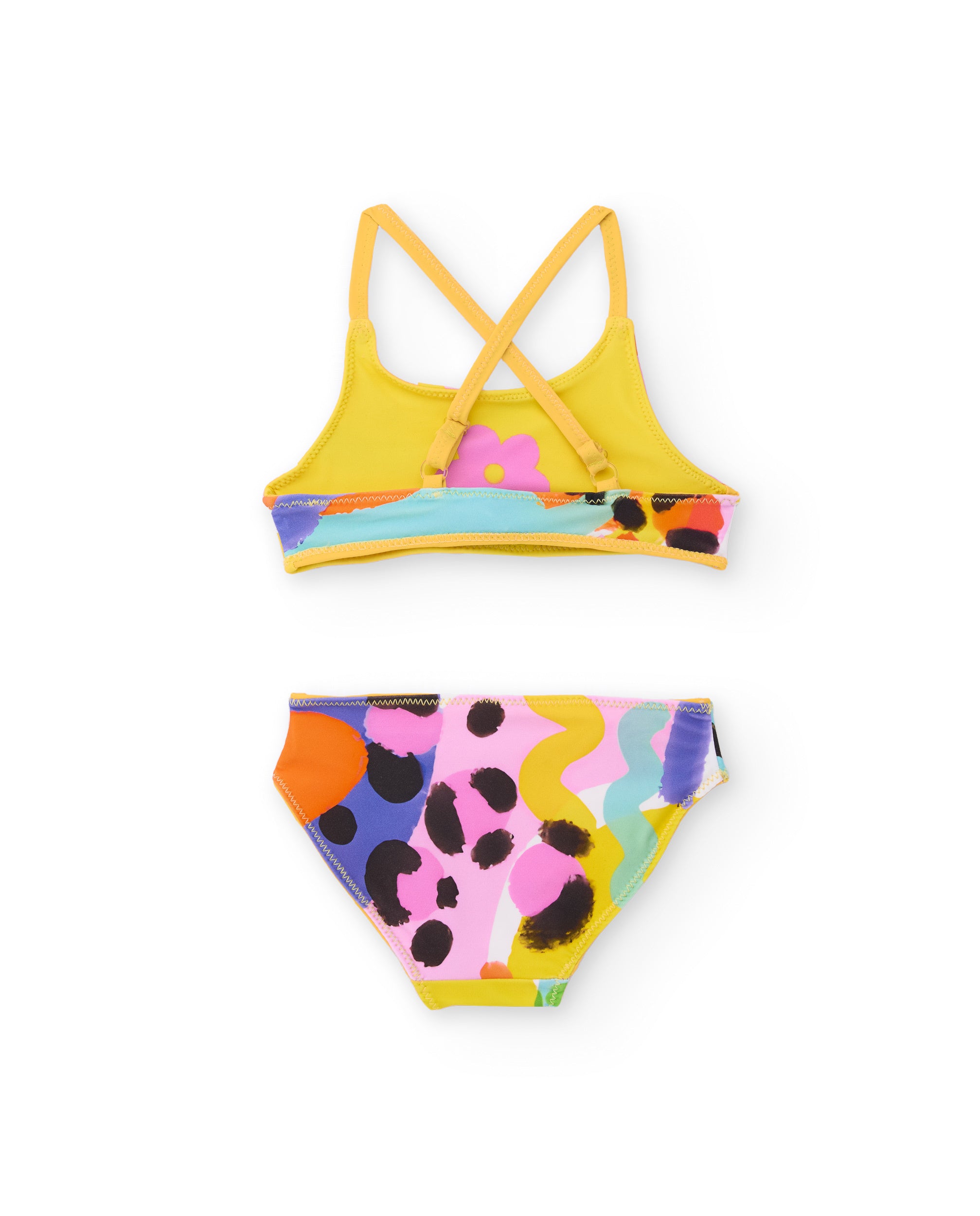 TucTuc Costumi Bikini Bambina Giallo Motivo Astratto