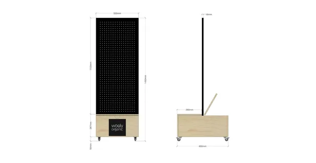 Woolly Organic Wooden Display espositore legno bifacciale