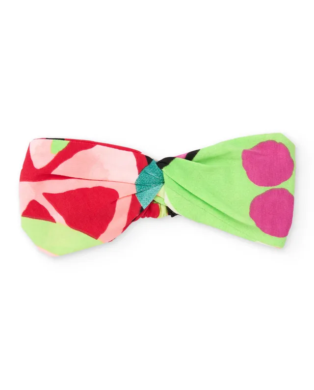 TucTuc Fascia Capelli Bambina Verde Nodo Maglia Flessibile
