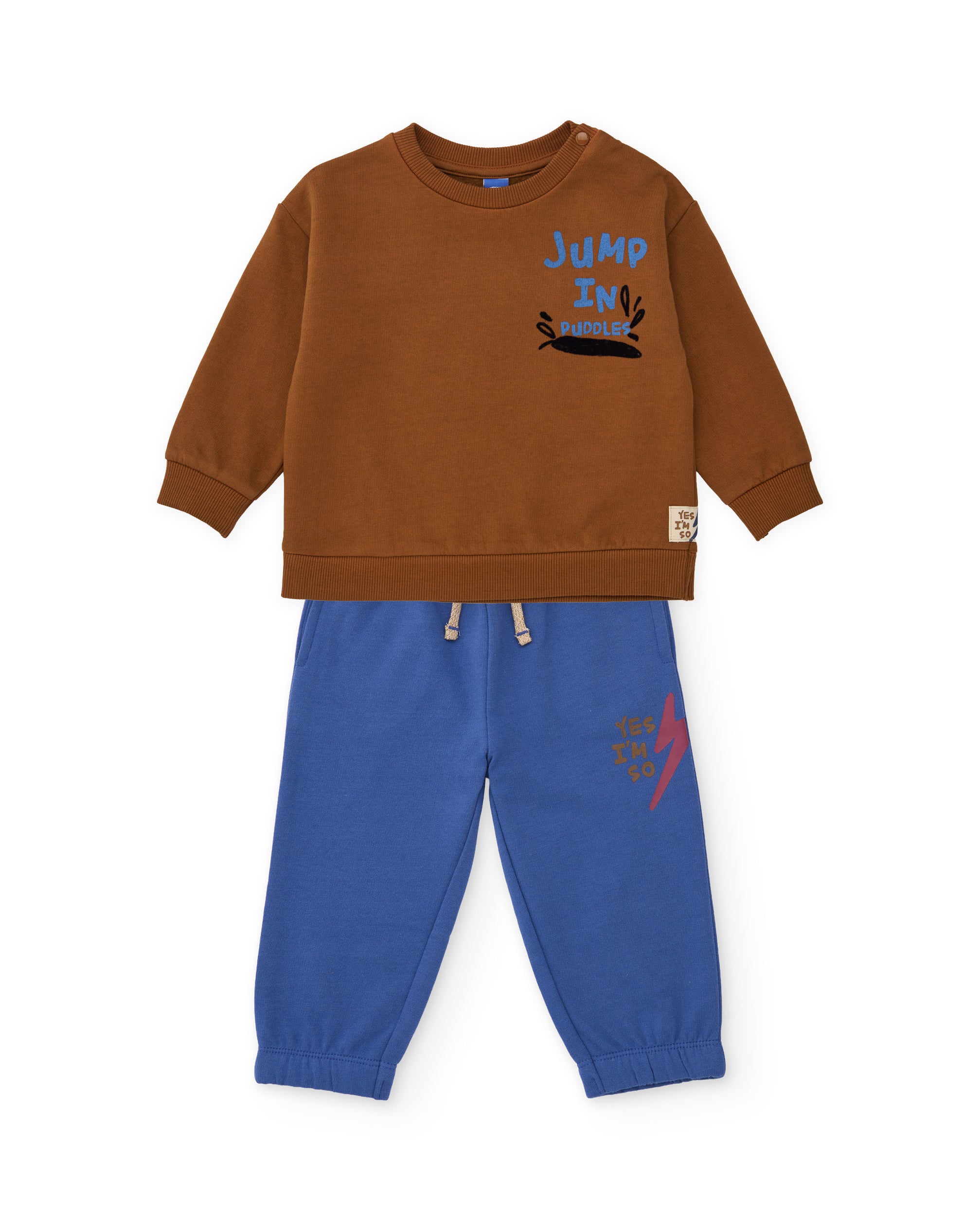 TucTuc Completo bimbo marrone felpa Jump in Puddles