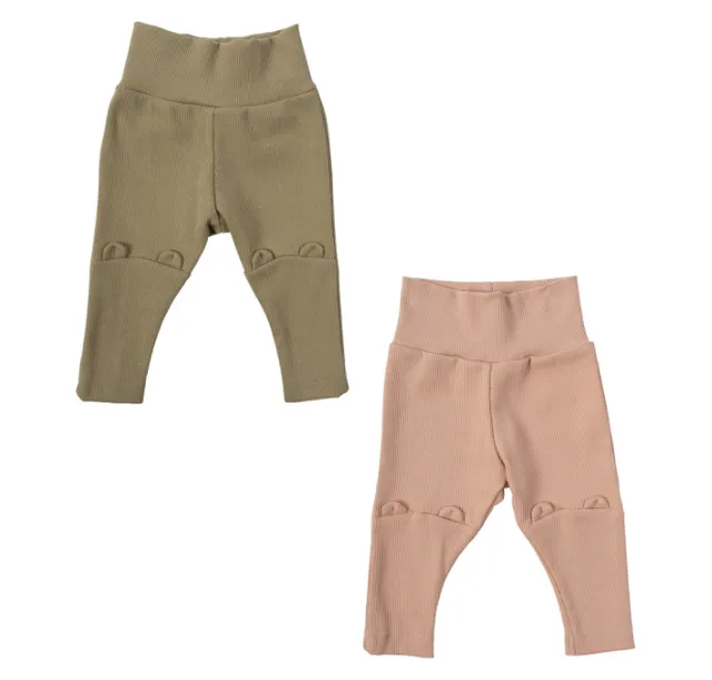 Woolly Organic Baby Leggings orecchie teddy leggings cotone bio
