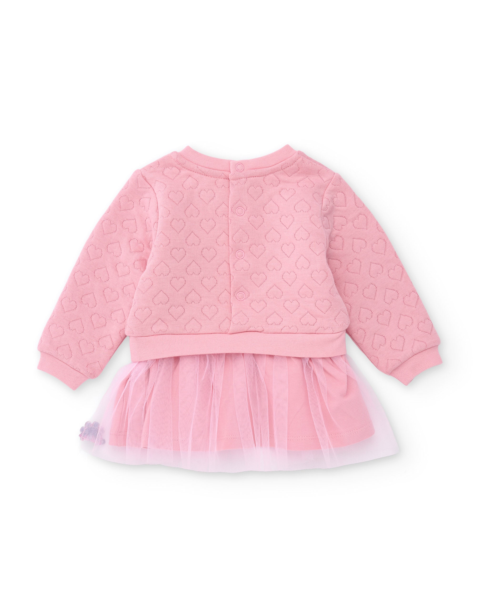TucTuc Vestiti Vestito in felpa dinosauro rosa neonata tulle