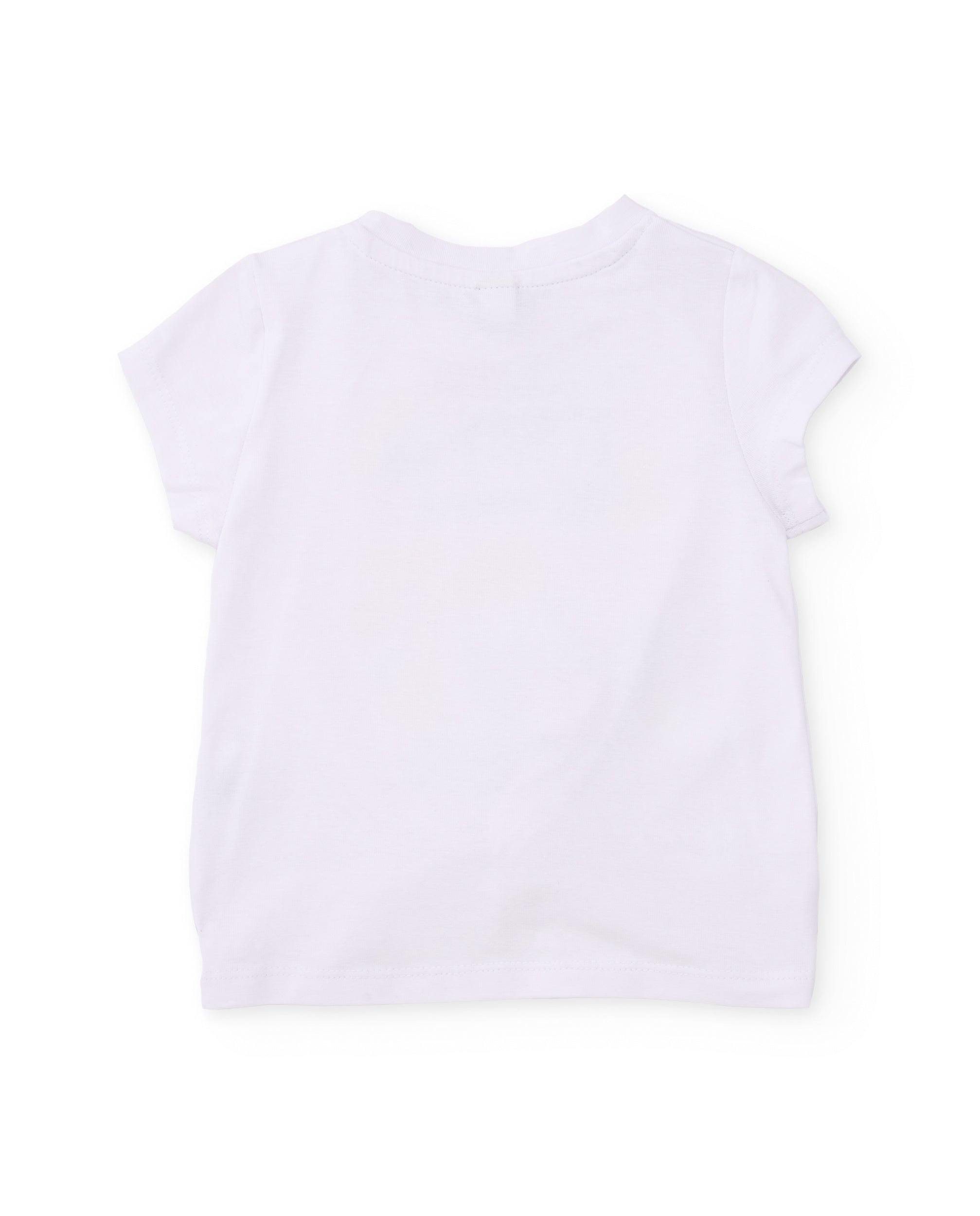 TucTuc Magliette T-Shirt Bimba Bianca Fiori Nodo