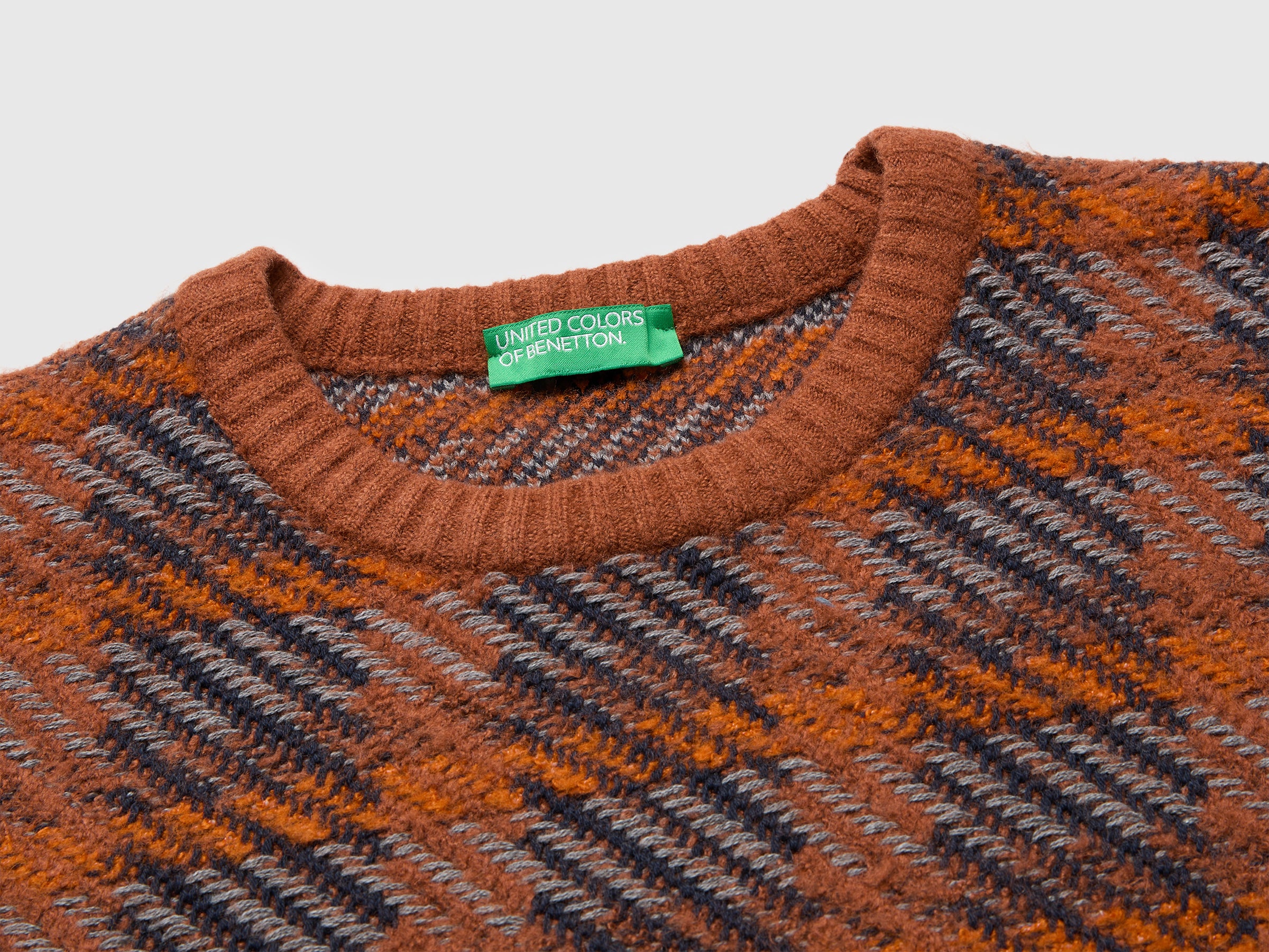 United Colors of Benetton Sweaters maglione tartan cotone M