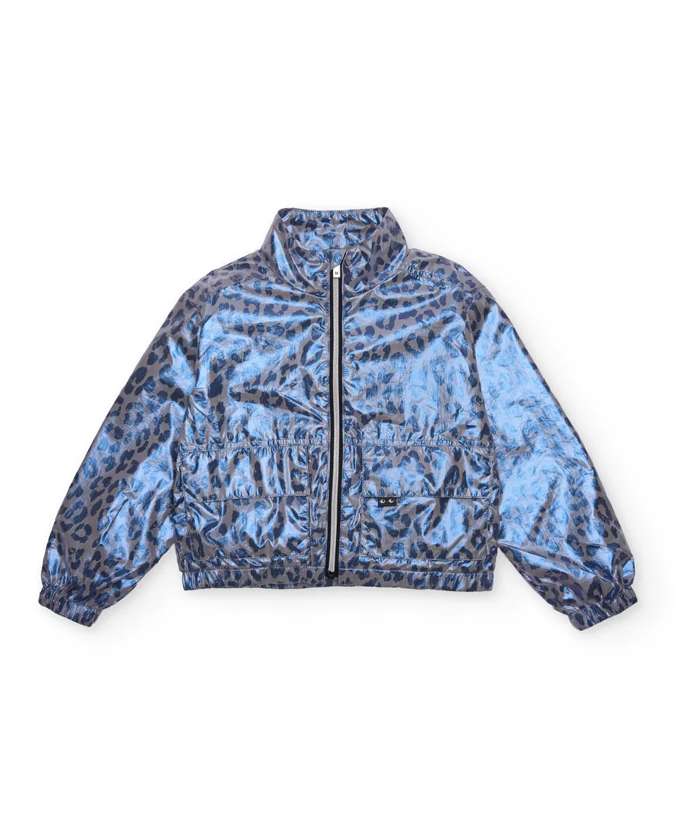 TucTuc Giacca animalier bambina lila zip leggera