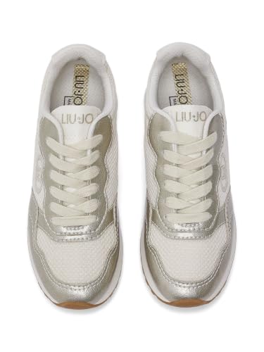 Liu Jo Sneakers Bianche 35 Mesh Glossy con Monogram