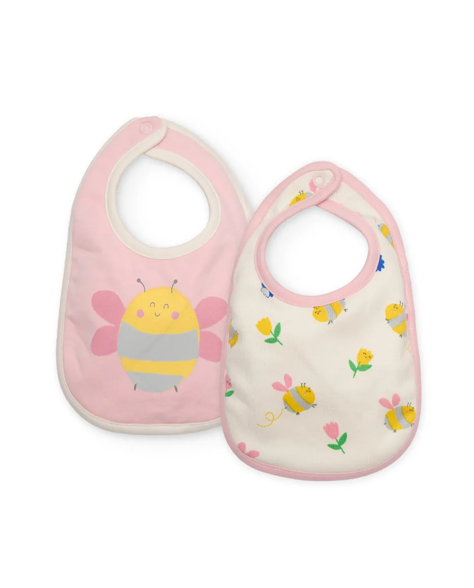 TucTuc Accessori Pack 2 Bavaglini Neonata Rosa Cotone