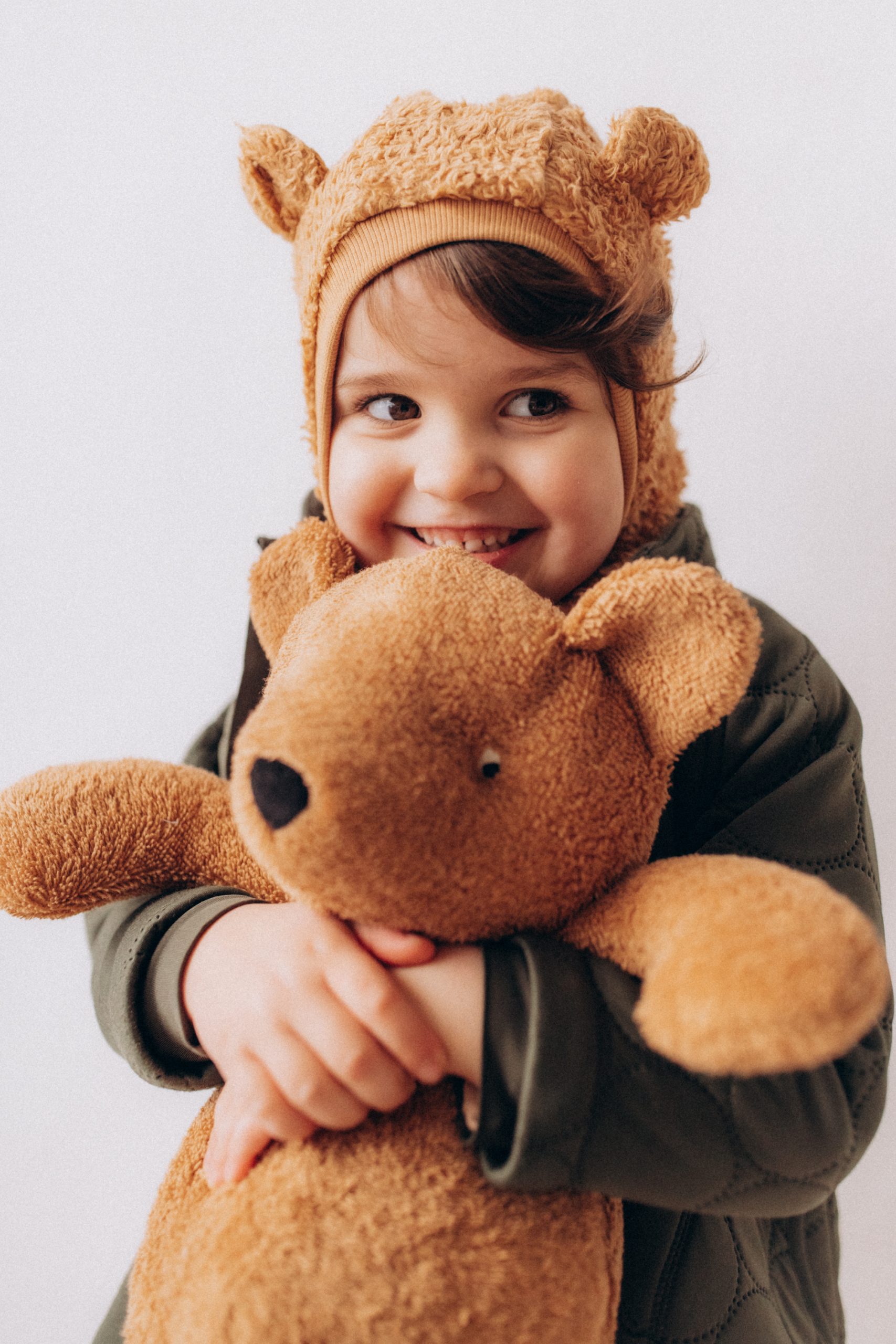 Woolly Organic Baby Hats passamontagna teddy peluche lana merino