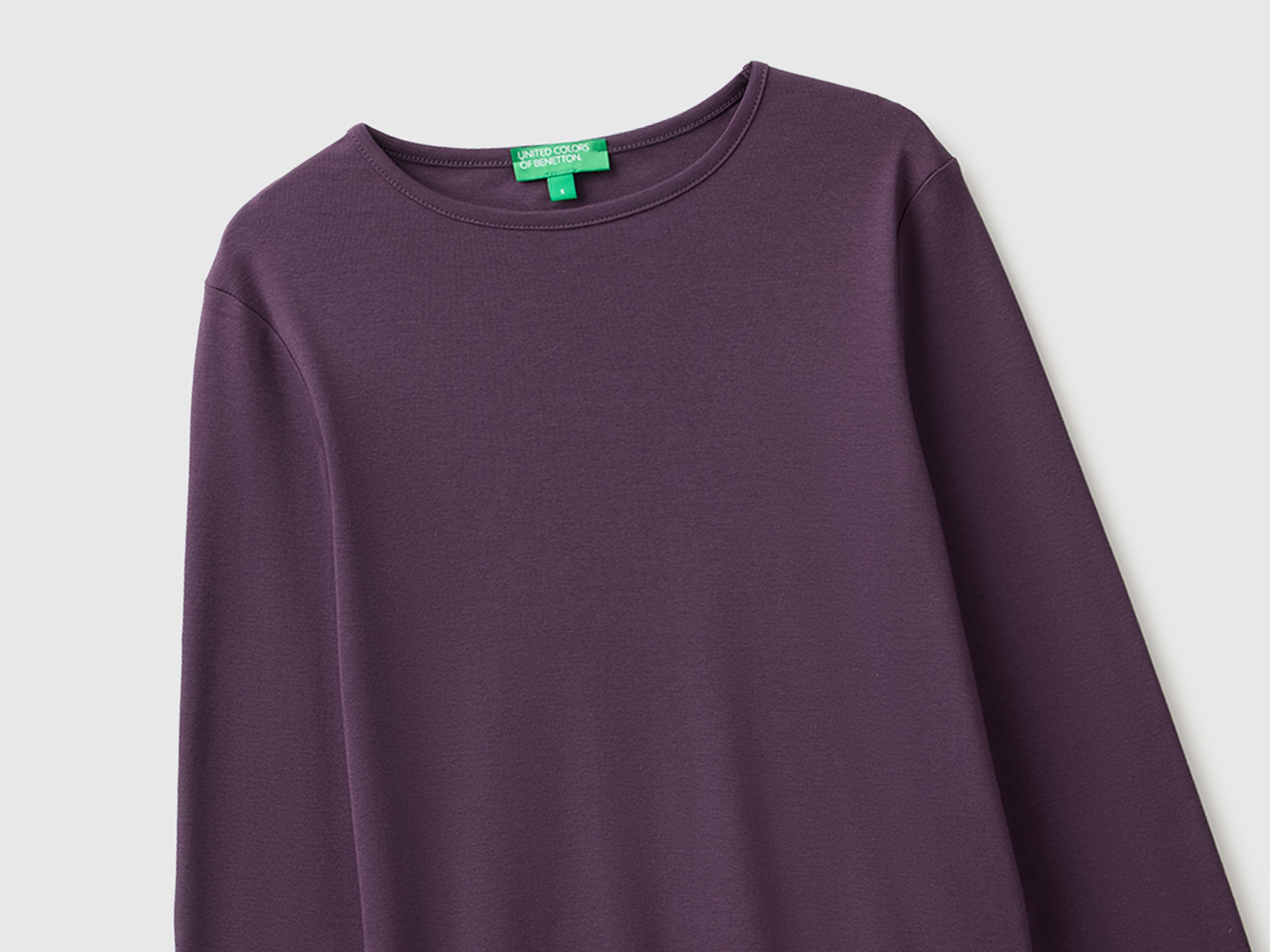 United Colors of Benetton T-shirt manica lunga slim in cotone