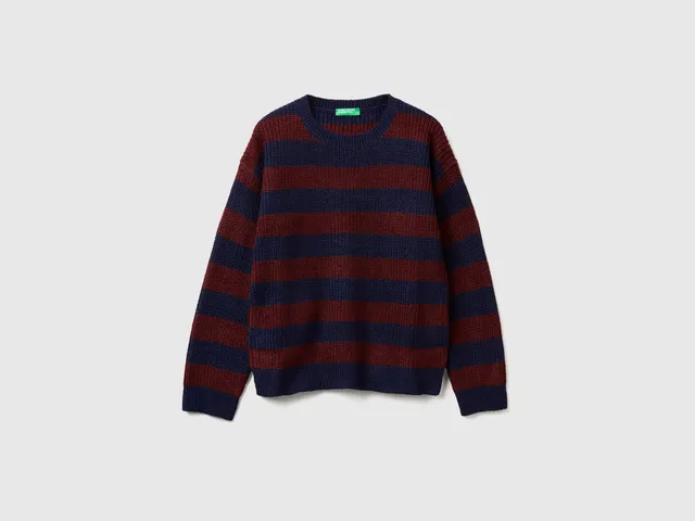 United Colors of Benetton Striped maglione righe girocollo M