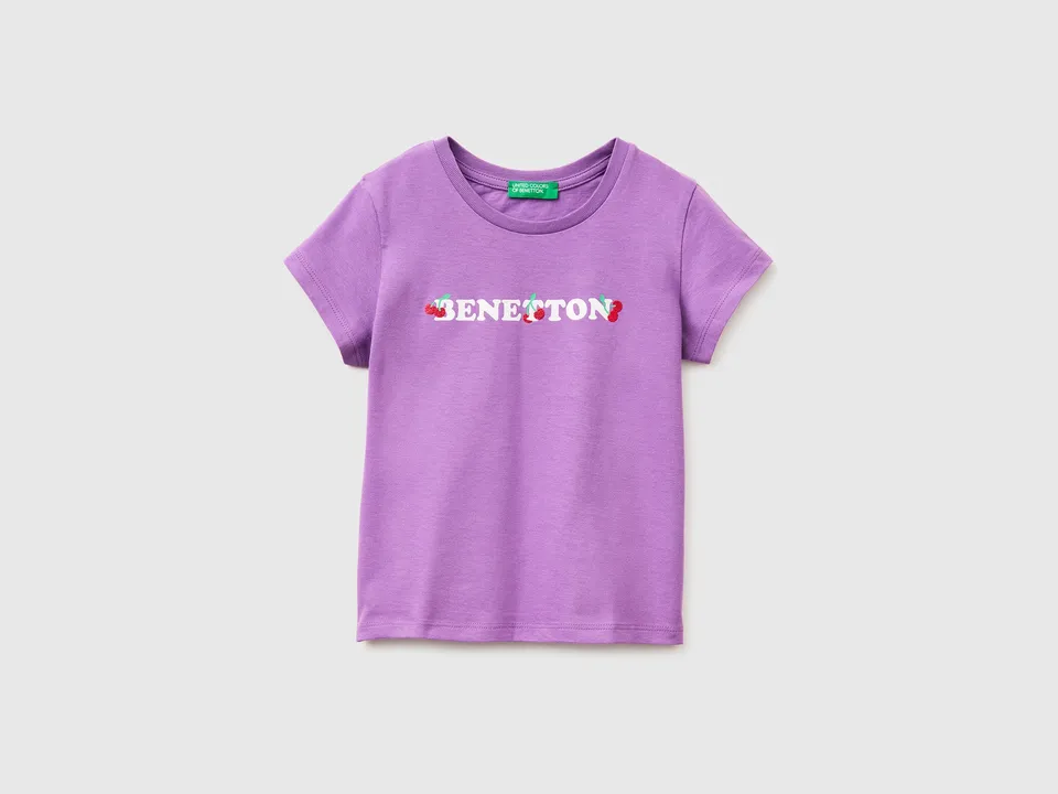 United Colors of Benetton T-Shirts t-shirt cotone bio glitter