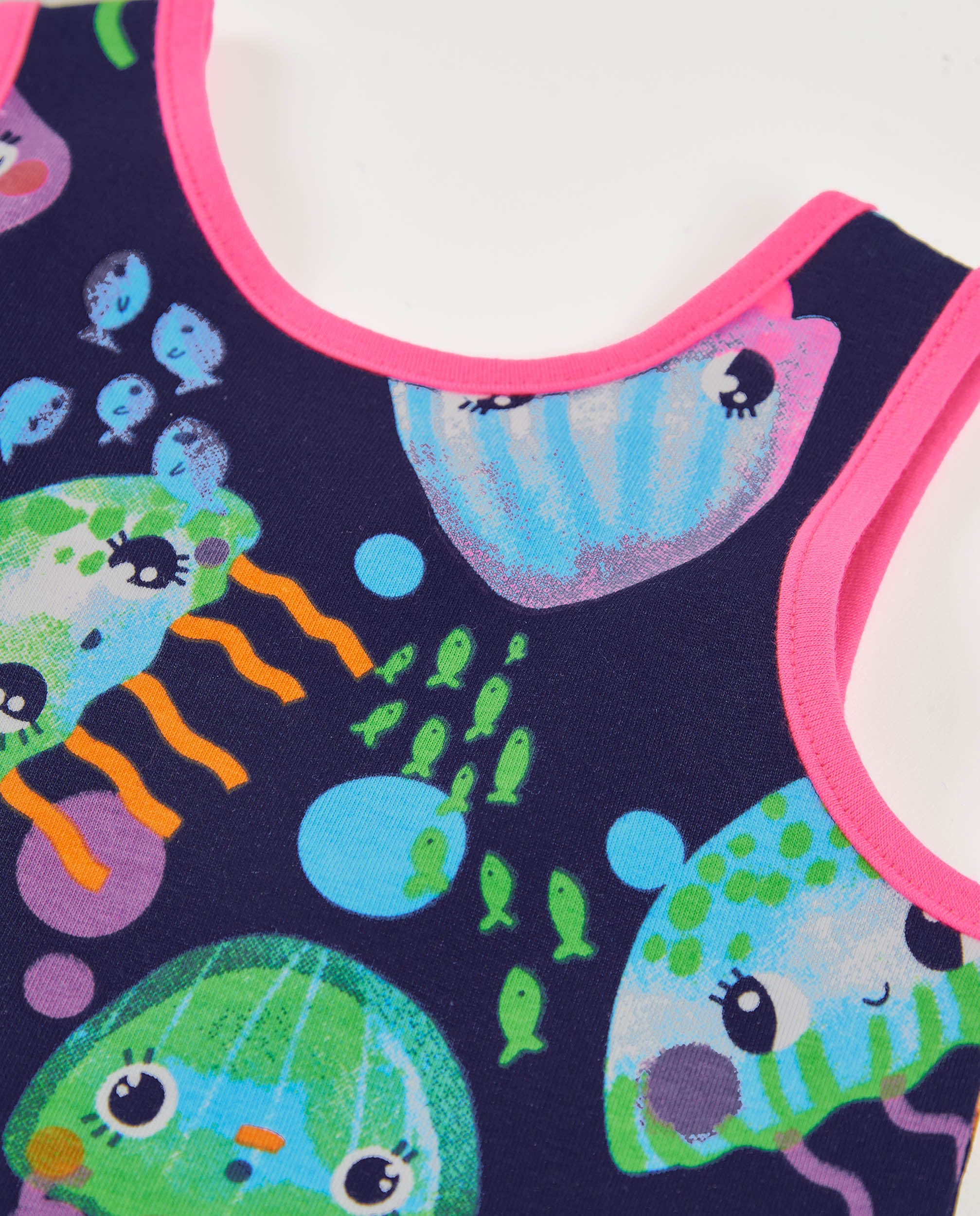 TucTuc Vestiti Abito Bambina Navy Stampa Meduse