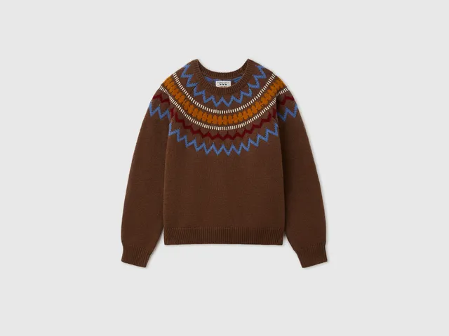 United Colors of Benetton Maglione jacquard lana nordico M