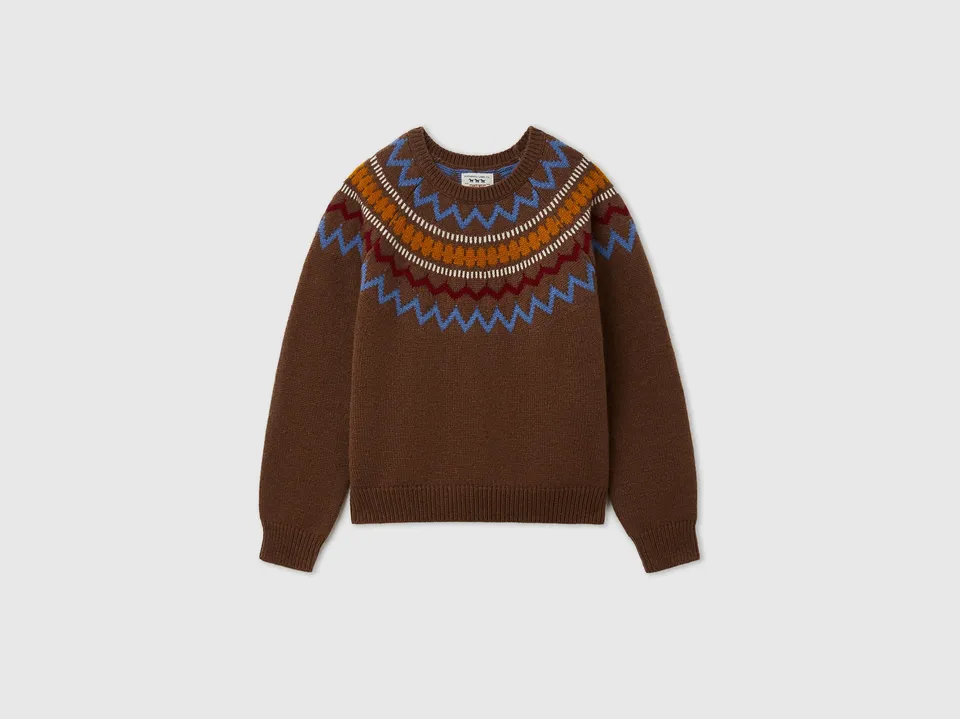 United Colors of Benetton Maglione jacquard lana nordico M