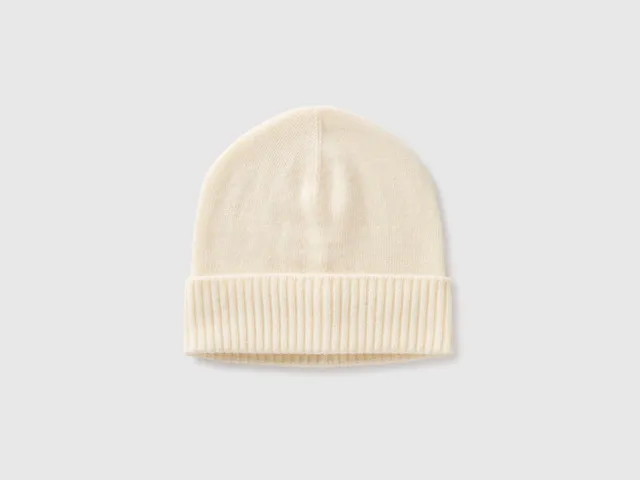Benetton Cappello 100% Lana Berretto Taglia Unica