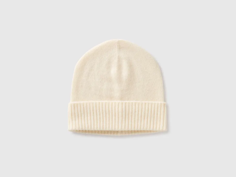 Benetton Cappello 100% Lana Berretto Taglia Unica