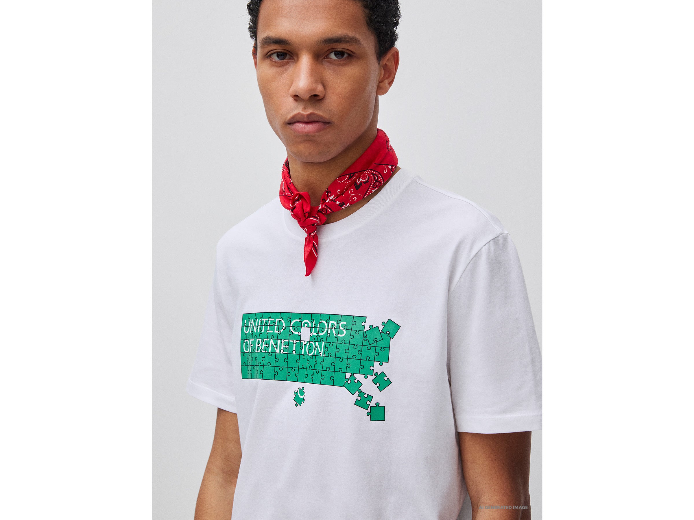United Colors of Benetton Maglietta Cotone Logo 39VFU1096_903
