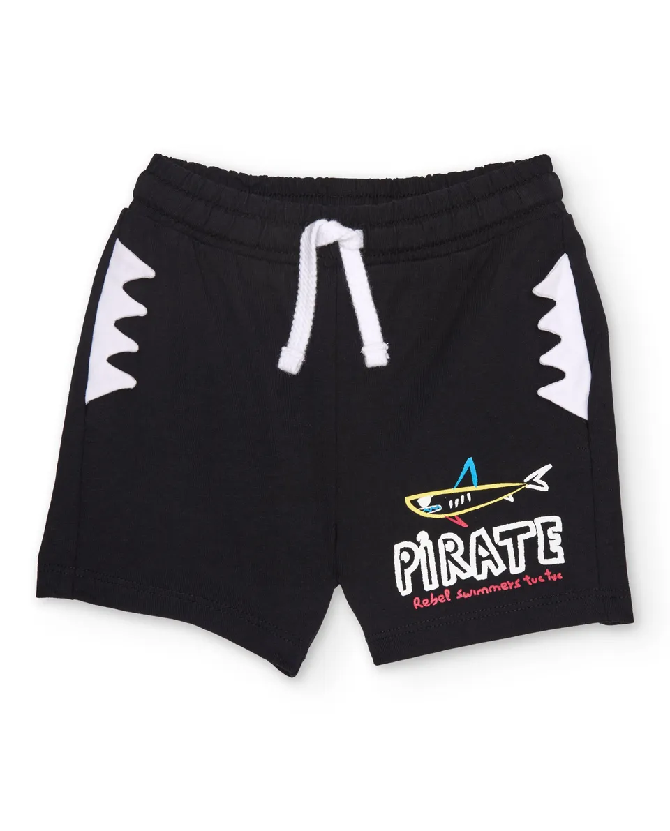 TucTuc Bermuda Pantaloncino Bambino Nero Squalo