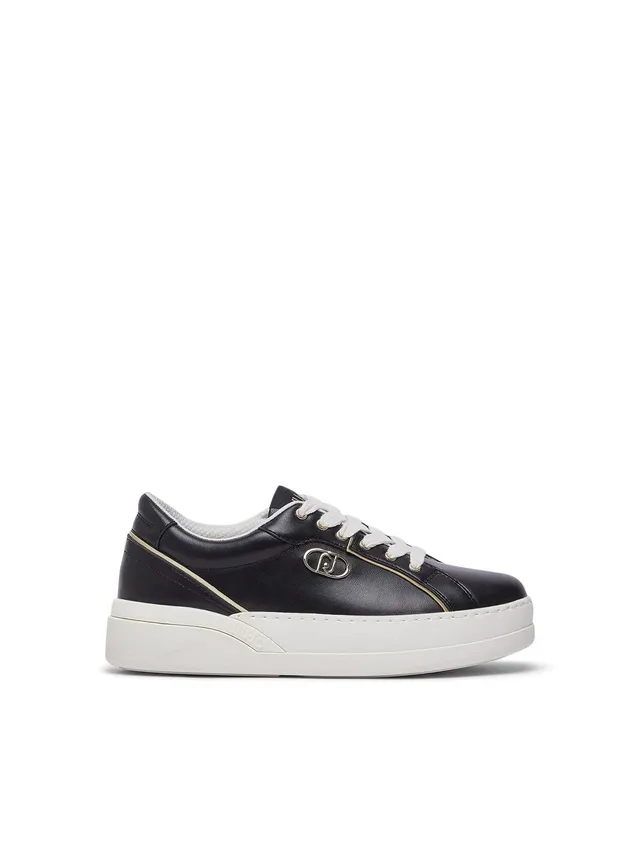 Liu Jo Sneakers Pelle Bianche 35 con Logo Monogram