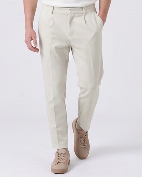 Sottosopra Duca Homme an008061 pantalone slim beige viscosa