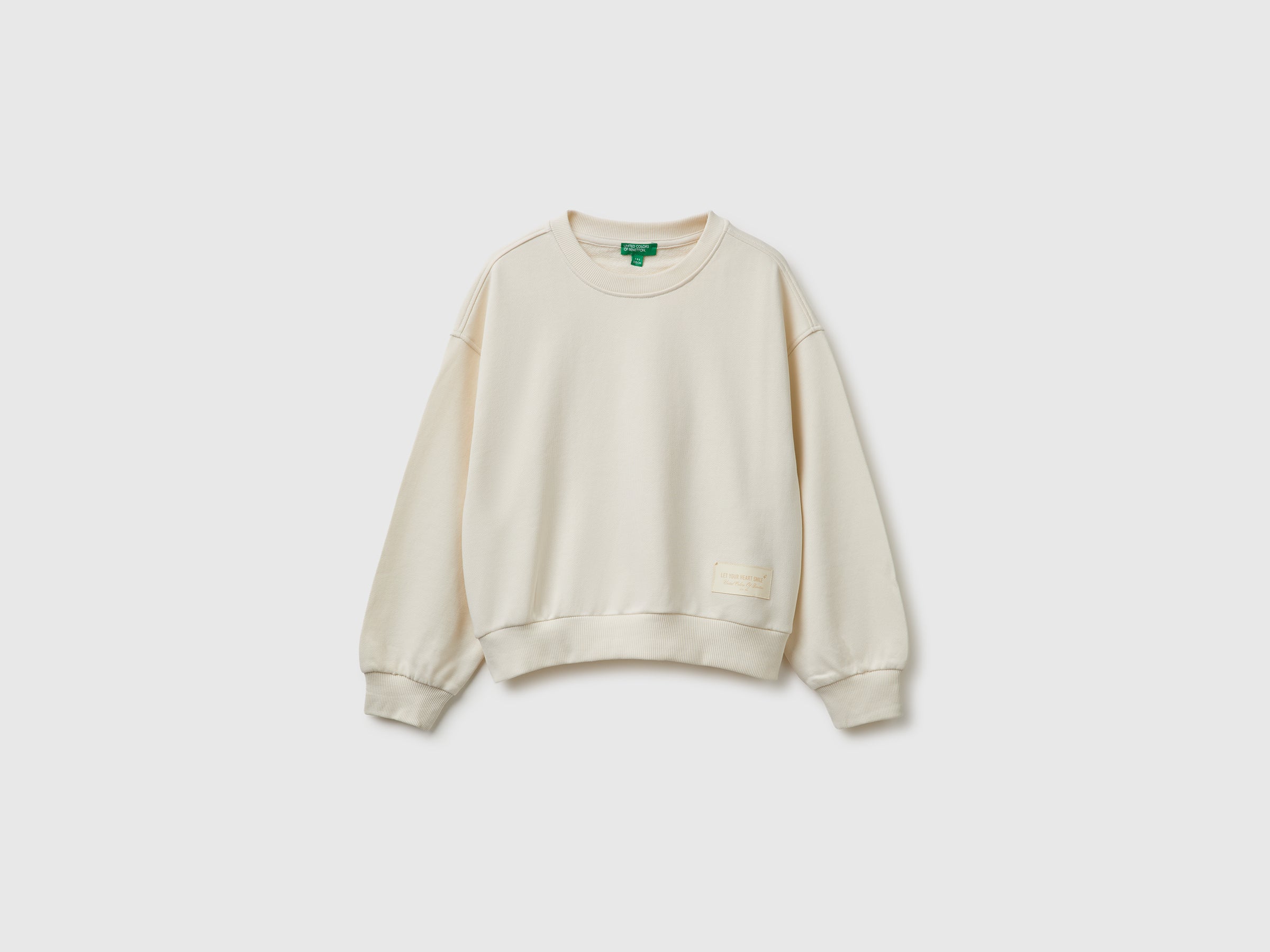 United Colors of Benetton Sweatshirts Felpa Cotone Girocollo Relaxed