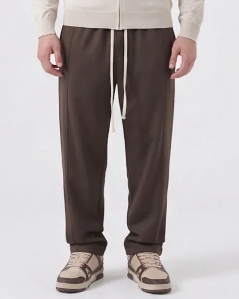 Sottosopra pantalaccio baggy pantalone nero cuciture a vista
