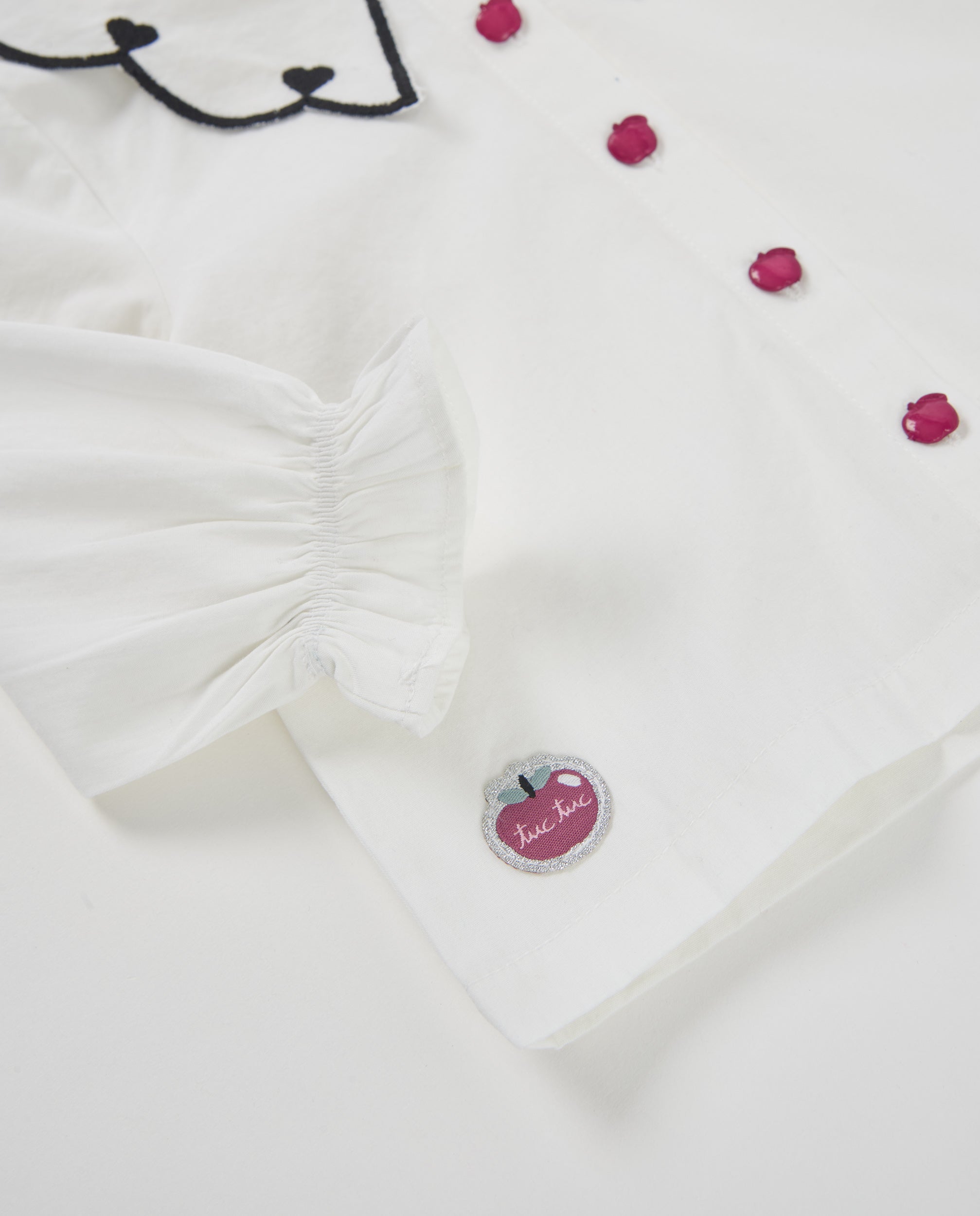 TucTuc Camicette Blusa Bambina Bianca Peter Pan Bottoni