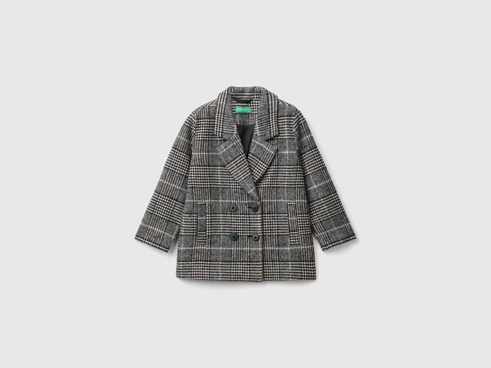 United Colors of Benetton cappotto doppiopetto principe di Galles