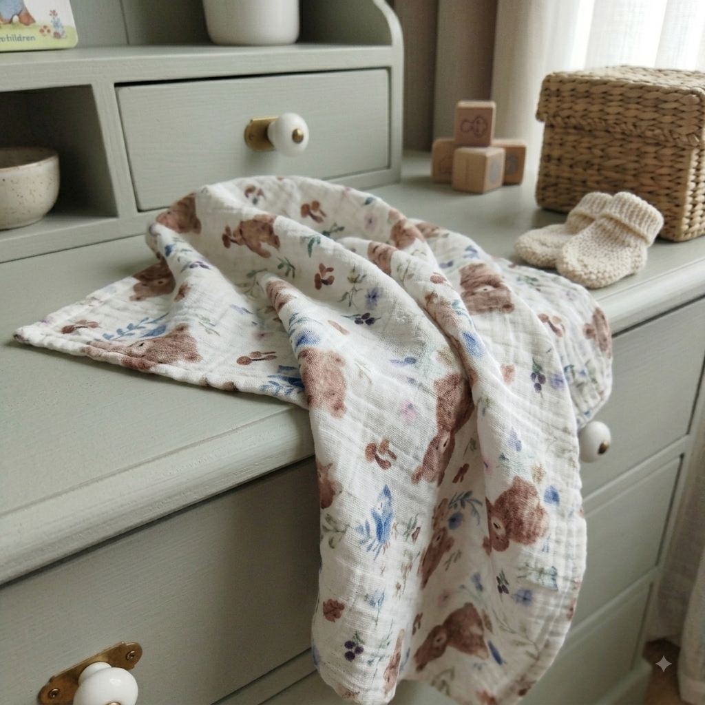 Petite Citrouille Les Essentiels Basile mussola cotone 60x60