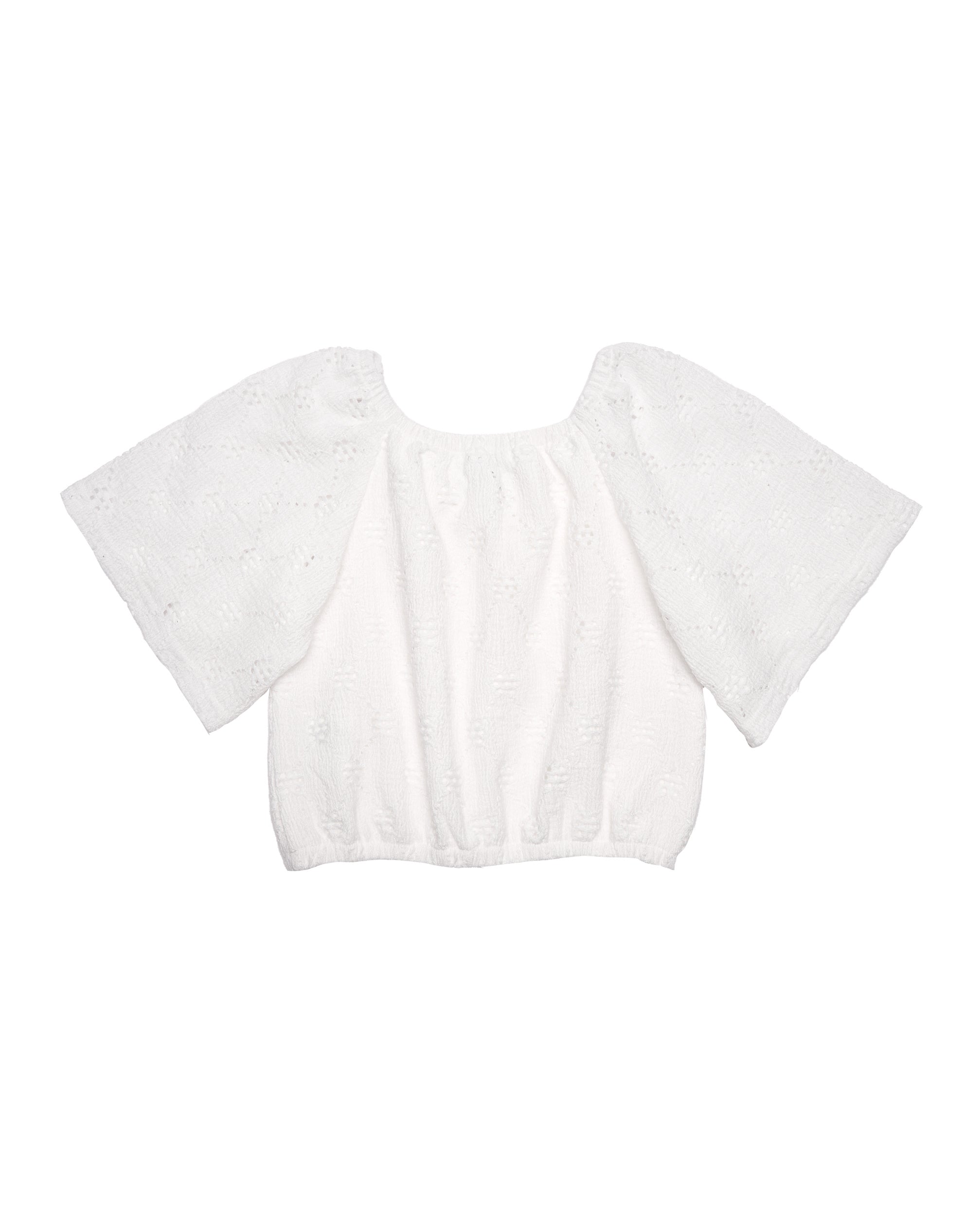 TucTuc Camicette Blusa Bambina Bianco Maniche Ampie