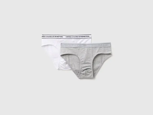 United Colors of Benetton Slip cotone 2 pezzi elastico logo bambino
