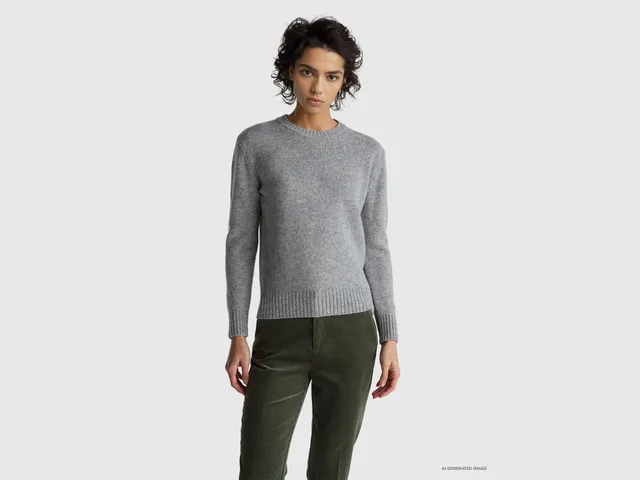United Colors of Benetton Maglione Lana Shetland Woolmark