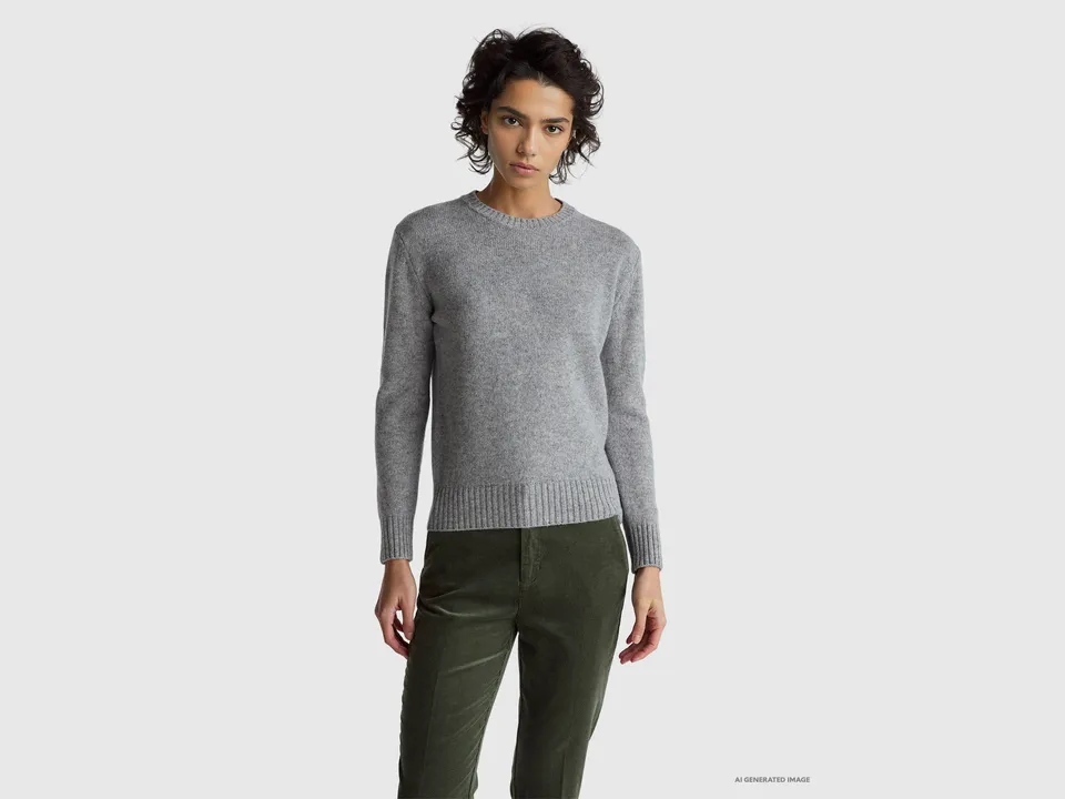 United Colors of Benetton Maglione Lana Shetland Woolmark