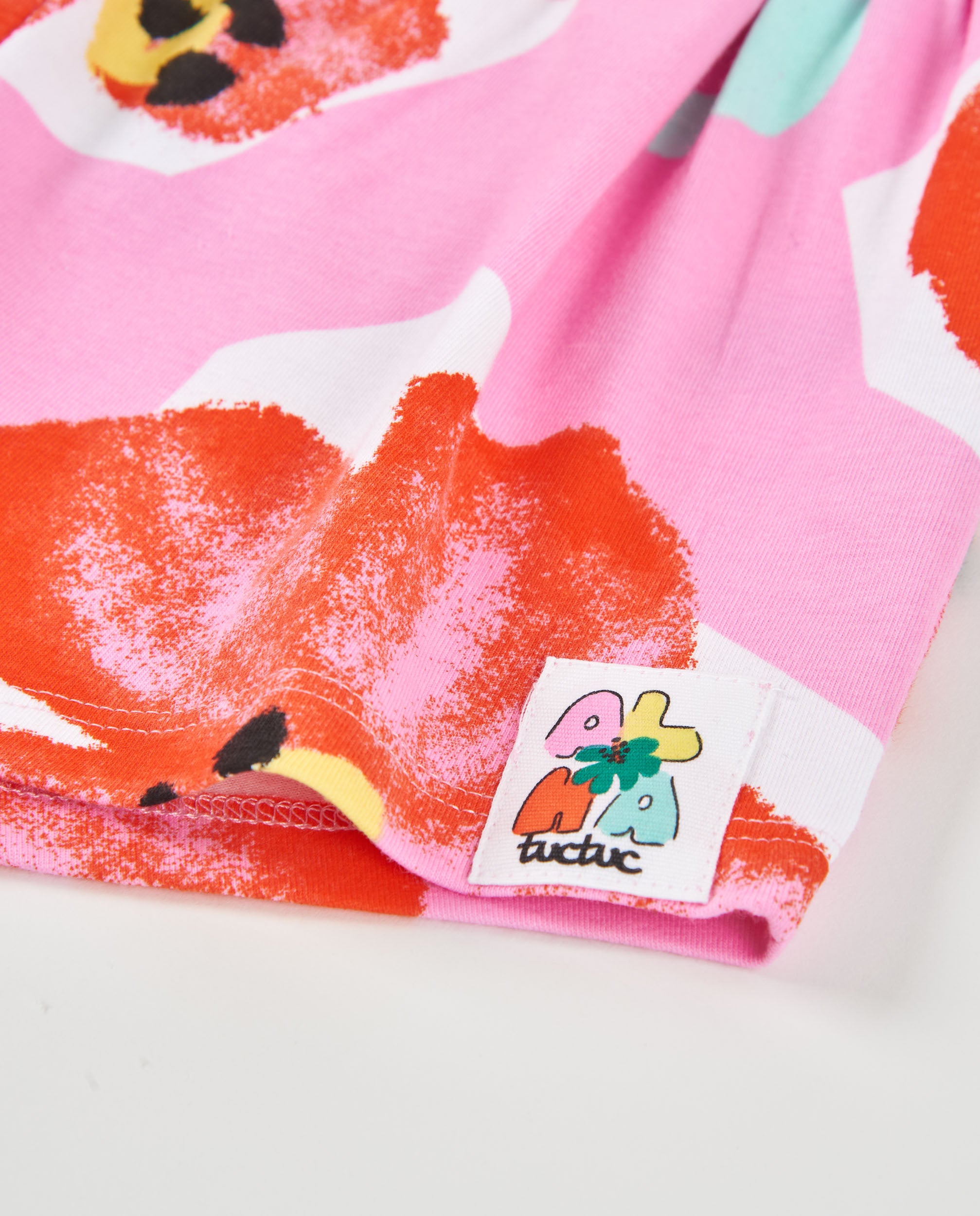 TucTuc Bermuda shorts bambina rosa floreale jersey