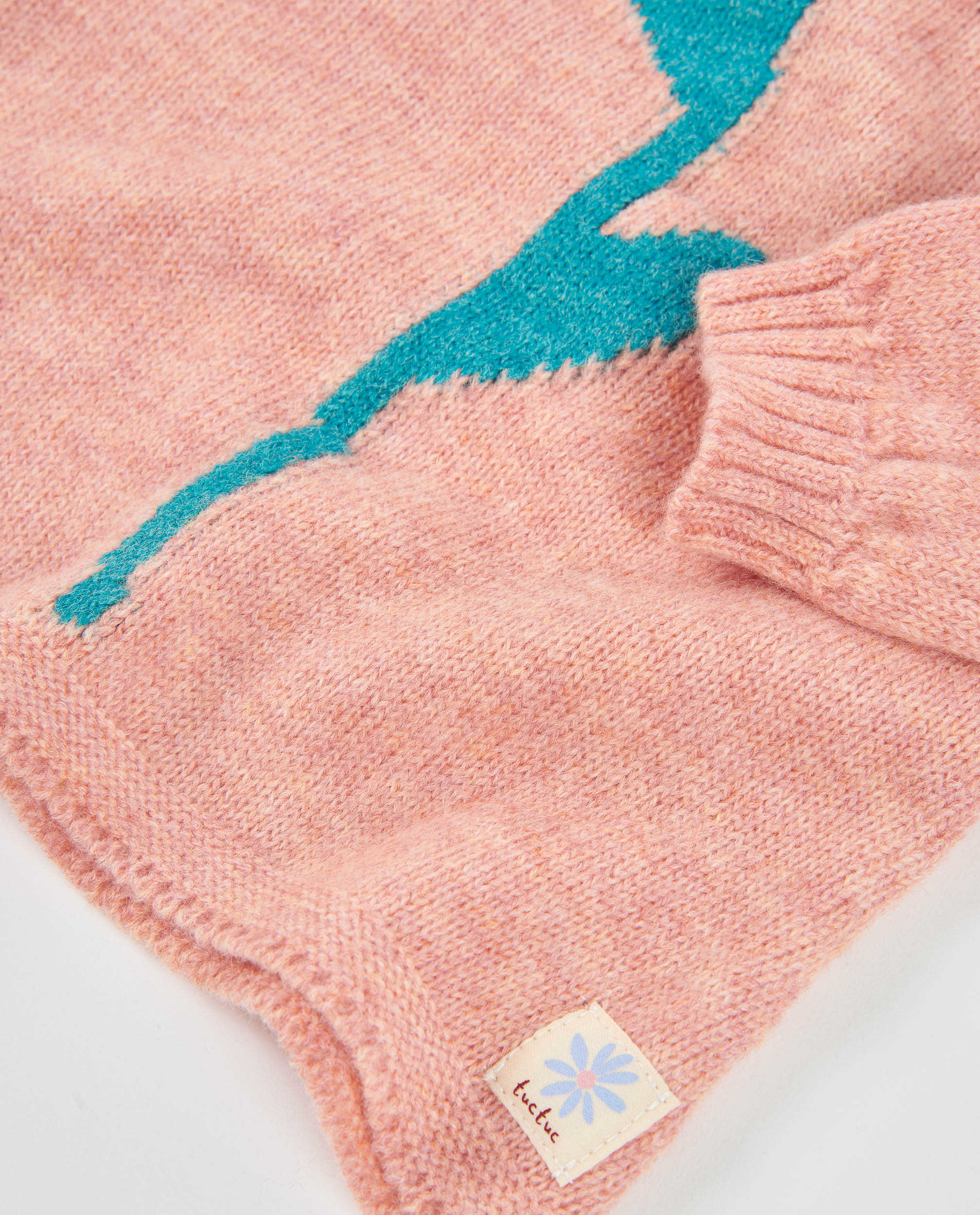 TucTuc Vestiti Vestito bambina maglia rosa collo rosso