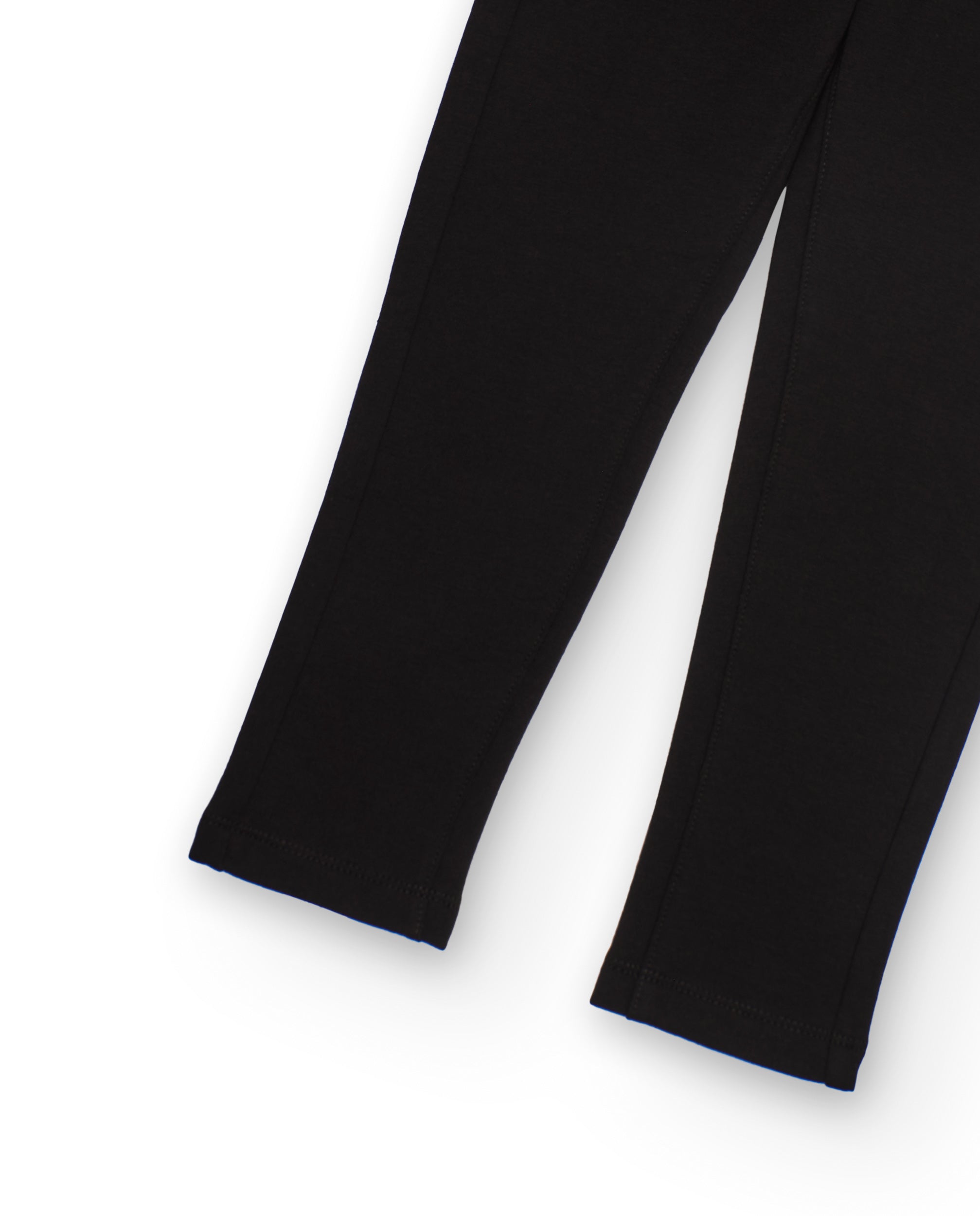TucTuc Leggings Felpa Bambina Neri Elastico Aderente