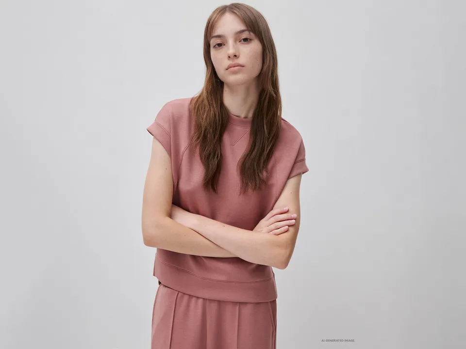 United Colors of Benetton Flowing Top maglietta modale S scollo rotondo