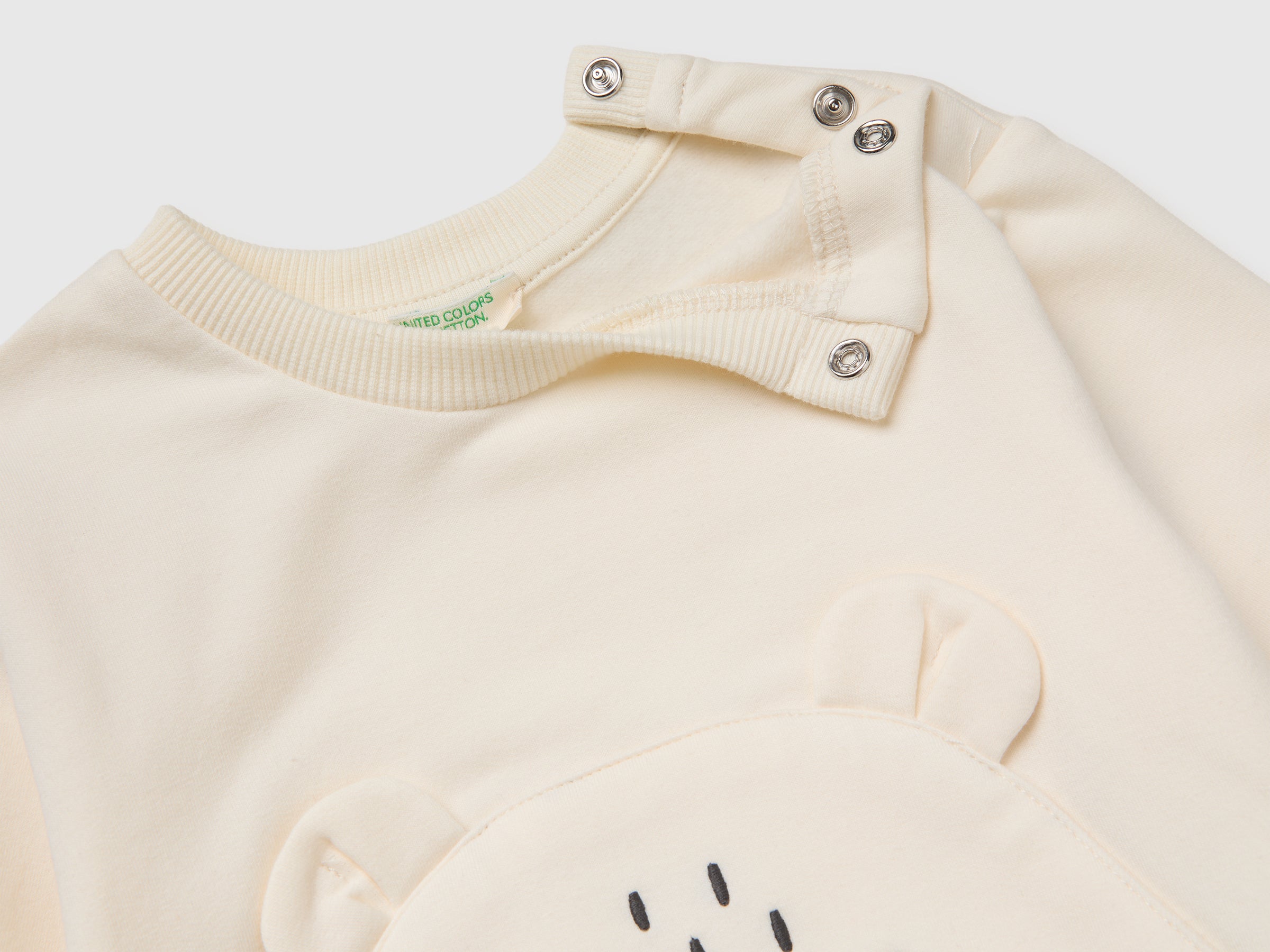 United Colors of Benetton Sweatshirt with animal pocket felpa cotone 56