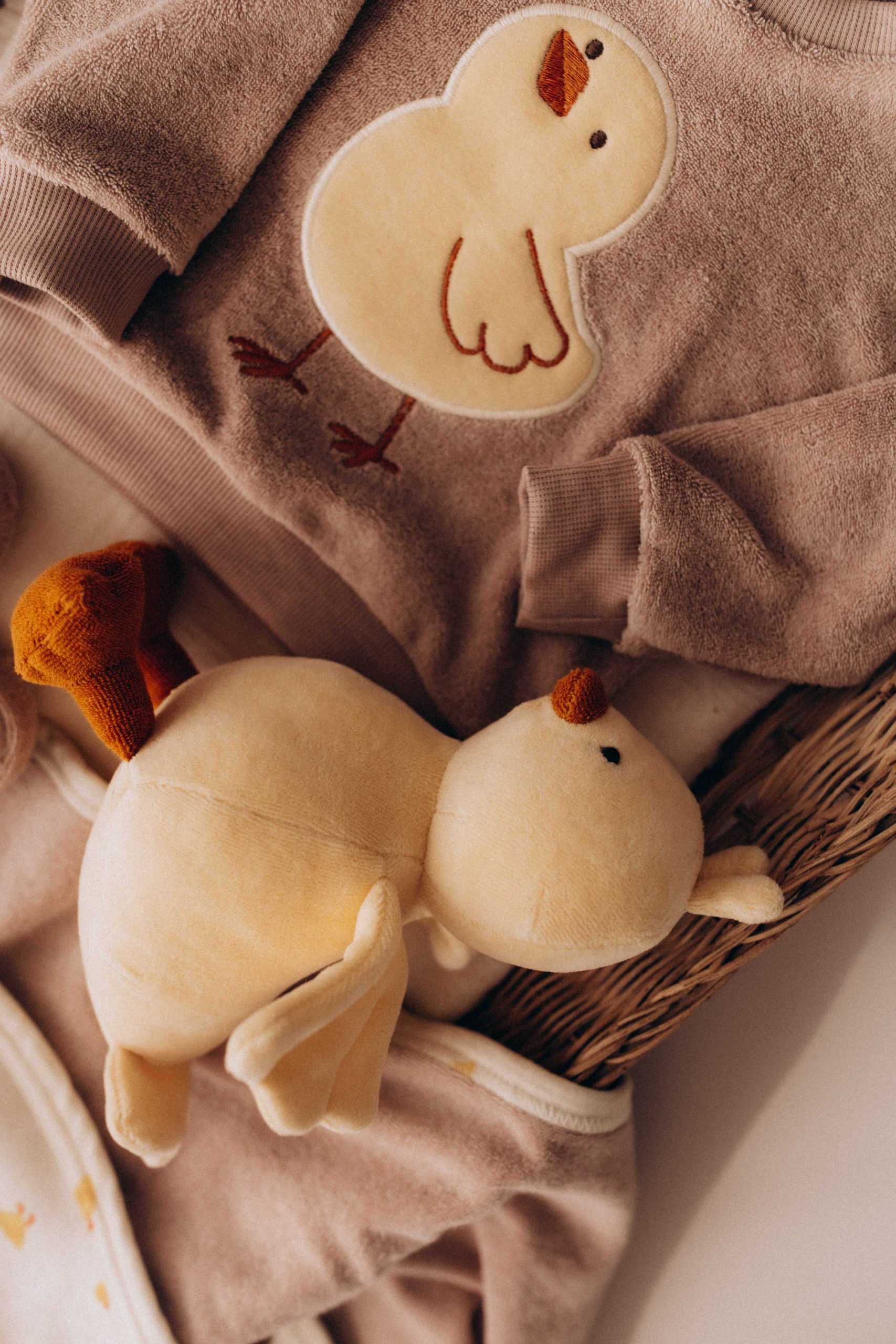Woolly Organic Soft Toy Chick peluche pulcino cotone organico
