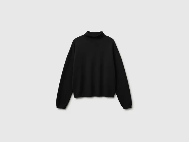 United Colors of Benetton Maglione lana cashmere scollo S