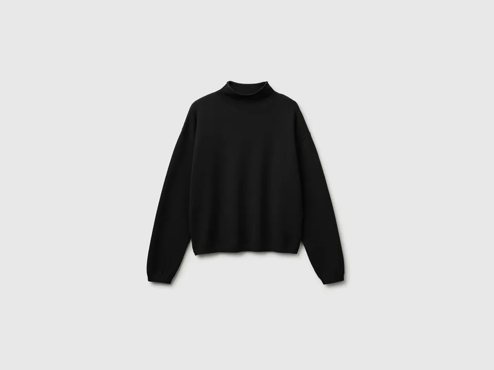 United Colors of Benetton Maglione lana cashmere scollo S