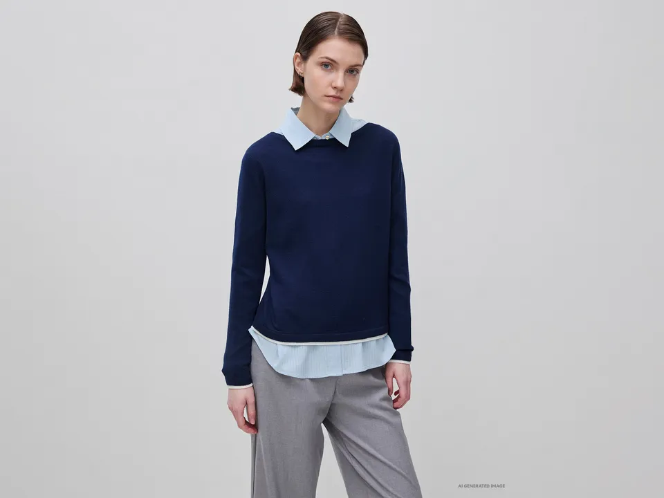 United Colors of Benetton maglione Merino scollo barca donna
