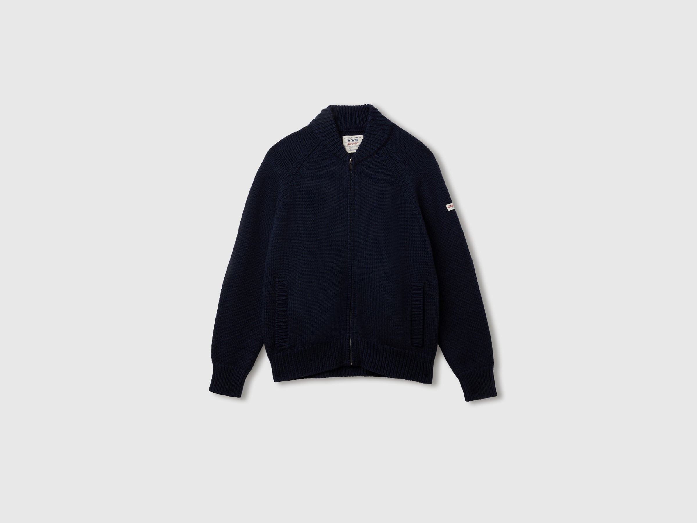 Benetton Sweaters Cardigan lana zip bomber taglia L