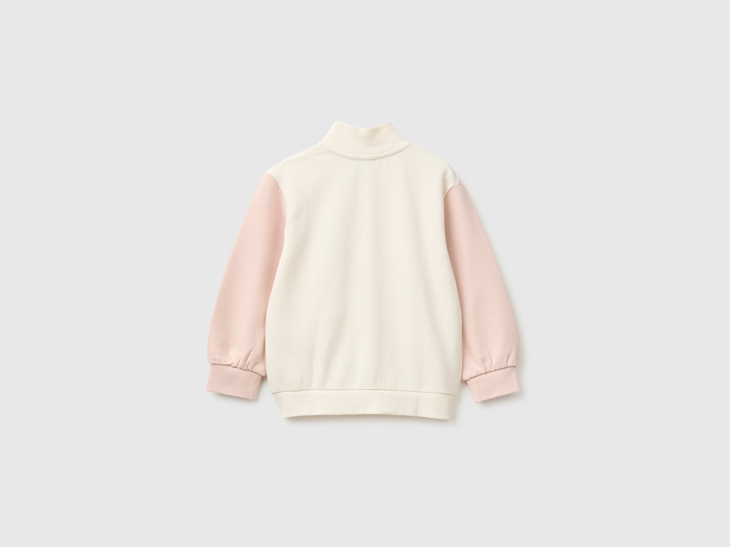 United Colors of Benetton felpa zip logo cotone organico 104