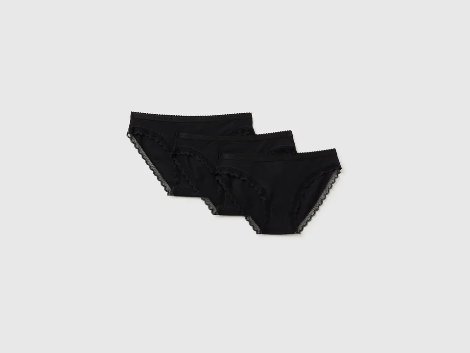United Colors of Benetton Slip 3 Pezzi Mutande Cotone M Modal